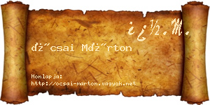 Ócsai Márton névjegykártya